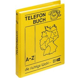 Telefon-Ringbuch A5 4 Ringe gelb