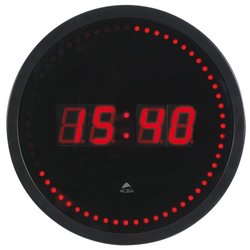 Alba LED-Wanduhr HORLED schwarz