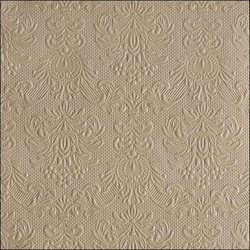 Ambiente Prägeserviette 33x33cm 15Stück taupe