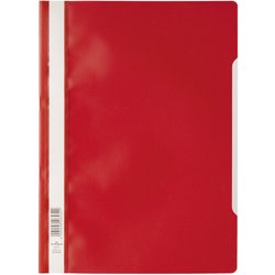 Schnellhefter PP Vorderdeckel transparent A4 rot