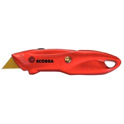 Ecobra Premium-Universalmesser, rot Metallgehäuse, ergonomischer Griff,