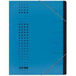 Ordnungsmappe Karton 450g A4 7-teilig blau