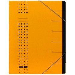 Ordnungsmappe Karton 450g A4 7-teilig gelb