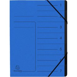Ordnungsmappe Colorspan 7 Fächer blau