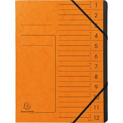 Ordnungsmappe Colorspan 12 Fächer orange