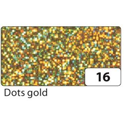 Holografiefolie 40x100cm selbstklebend dots gold