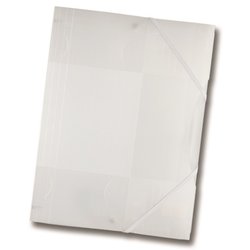 Sammelmappe Polypropylen A4 transparent mit Gummizug weiß