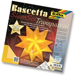 Bascetta-Stern Folia 814/2020 115g 20x20cm 32Bl Transparentpapier gelb