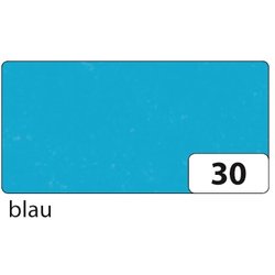 Blumenseide 20g 50x70cm gefalzt auf 125x25cm 5Bg blau