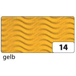 Laternenrohling Folia 9814/5 3D-Welle 135x135x180mm 5St gelb