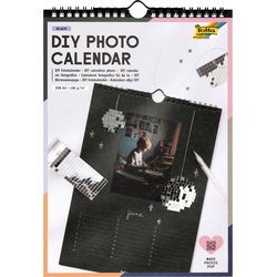 Fotokalender mit Spiralbindung A4 schwarz