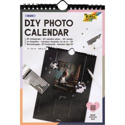 Fotokalender mit Spiralbindung 17x24cm schwarz