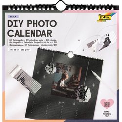 Fotokalender mit Spiralbindung 23x23cm schwarz