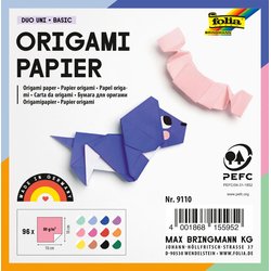 Origamipapier-Faltblatt 80g 10x10cm 96Bl sortiert