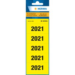 Jahreszahlen 2021 Herma 1681 gelb 60x26mm 100 Stk.