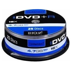 DVD+R-Rohling Intenso 4111154 4,7GB 16-fach 25er-Spindel