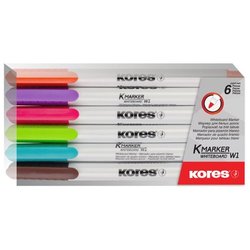 KORES Whiteboard Marker Fine 1mm Rundspitze, 6 Farben (1)