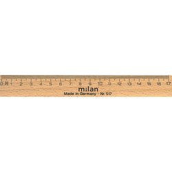 Lineal Holz 17cm braun