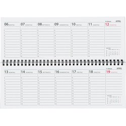 Schreibtischquerkalender 286x105 mm 1Woche/1Seite