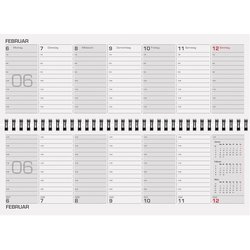 Schreibtischquerkalender 286x105 mm 1Woche/2Seiten