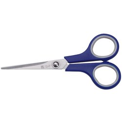 Softgriff-Büroschere Edelstahl 140mm blau