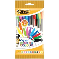 Kugelschreiber Cristal Multicolour 0,6mm farbig sortiert Beutel 10St