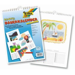 Basteldauerkalender mit Spiralbindung A4 weiß