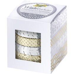 Washi-Tape Hotfoil Silber+Gold  2er Set 15mm/5m+2Rl-10mm/5m