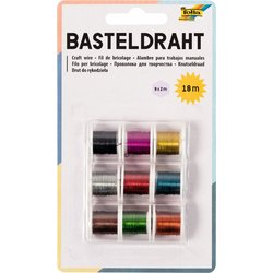 Basteldraht Set Spulen 2m farbig sortiert