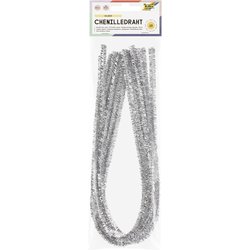 Chenilledraht 8mm 50cm 10St silber