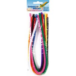 Chenilledraht 8mm 50cm 10St sortiert