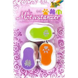 Motivstanzer Tatze/Klee/Geschenk 3er Set
