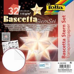 Bascetta-Stern Folia 800/2020 115g 20x20cm 32Bl Transparentpapier weiß