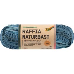 Raffia Naturbast 50g königsblau