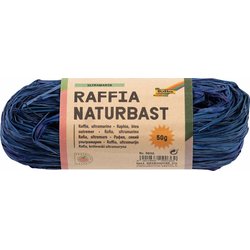 Raffia Naturbast 50g ultramarinin