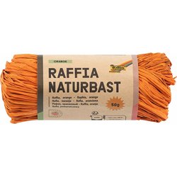 Raffia Naturbast 50g hochrot