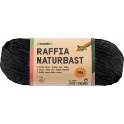 Raffia Naturbast 50g schwarz