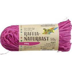 Raffia Naturbast 50g pink