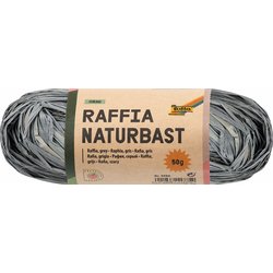 Raffia Naturbast 50g grau