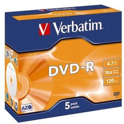 DVD-R VERBATIM 43519 4,7GB 16x Matt silver Jewel Case