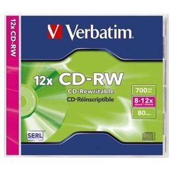 Rohling CD-RW 80 Min. 700MB 8-12-fach in Jewel Case