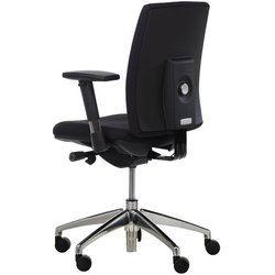 Bürodrehstuhl 5040 mit höhenverstellbare gepolsterte Rückenlehne, schwarz