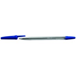Einwegkugelschreiber mit Kappe blau