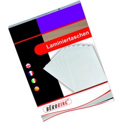 Büroring Laminierfolie 54x86mm 125mic für Kreditkarten