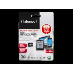 SD MicroSD Card 16GB Intenso SD-HC