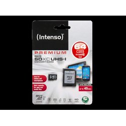 INTENSO MICRO SDXC UHSI 64GB 3423490 Class 10 incl. Adapter