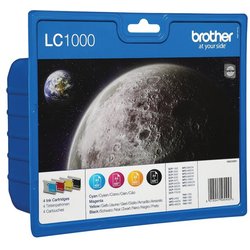 InkJet-Patrone Brother LC-1000VALBPDR ca.500S.+3xca.400S. Value-Pack CMYK