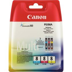 Tintenpatrone Canon CLI-8 Rainbowpack cyan/magenta/yellow
