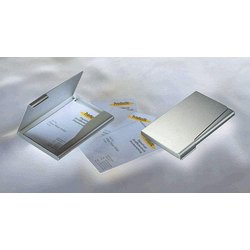 Visitenkartenbox Aluminium silber