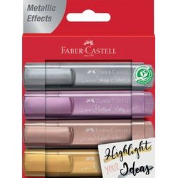 Textmarker 46 Metallic mit Keilspitze 1-5mm 4er Etui